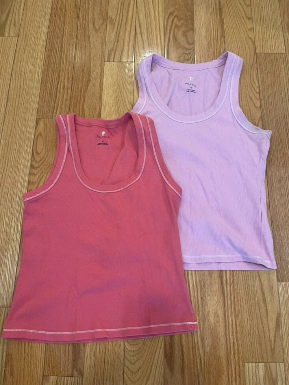 Anthropologie Pilcro - set of pink tanks - M
